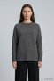 Crew Neck Oversize Knitwear Sweater 2521 Anthracite - 2
