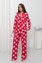Women's Pink 80S Polka Dot Blazer Jacket Pants Set Nj202 - 2