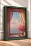Sea and Sailboats View from the Window Framed Painting Italy Poster Wall Decor Itn110 - 2