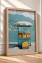 Lemon and Orange Countertop on Beach Framed Painting Italy Poster Living Room Kitchen Wall Decor Itn119 - 2