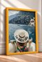 La Dolce Vita Hat and Floral Dress Framed Painting Italy Poster Wall Decor Itp001 - 2