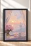 Sunset on a Window with a Poppy Frame Painting Italy Poster Living Room Kitchen Wall Decor Itn111 - 3