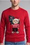 Christmas Themed Teddy Bear Patterned Relaxed Fit Crew Neck Knitwear Sweater I2301Ax26Wn - 6