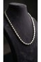 Women's Silver Gold Cube Beaded Necklace 41 cm Adjustable Two Color Shiny Metal Necklace