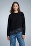 Asymmetrical Cut Oversize Sweater 2653 Black