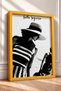 Bella Signora Striped Swimsuit Woman Framed Painting Italy Poster Living Room Kitchen Wall Decor Itn108 - 2