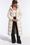 Women's Hooded Long Seasonal Gray Puffer Coat - 2