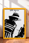 Bella Signora Striped Swimsuit Woman Framed Painting Italy Poster Living Room Kitchen Wall Decor Itn108