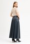 Premium Synthetic Leather Front Zippered Maxi Size Skirt