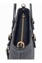 Black, Iguana Patterned, Bucket Model, Adjustable Strap, Women's Shoulder Bag - 6