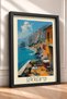 Sorrento Coast and Floral Terrace Framed Painting Italy Poster Living Room Kitchen Wall Decor Itp009 - 2