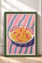 Pasta E Basta Written Twisted Pasta Framed Table Italy Poster Living Room Kitchen Wall Decor Itn086 - 3