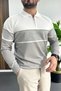 Men's Double Color Sweater Gray Edw527 - 2