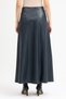 Premium Synthetic Leather Front Zippered Maxi Size Skirt - 8