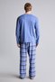 100% Cotton New Regular Fit V-Neck Checkered Long Sleeve 2-Piece Flannel Set H9666Ax26Au - 5