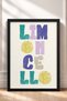 Limoncello Written Colorful Typography Framed Painting Italy Poster Living Room Kitchen Wall Decor Itp002 - 3