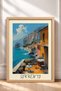 Sorrento Coast and Floral Terrace Framed Painting Italy Poster Living Room Kitchen Wall Decor Itp009 - 3