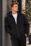 Men's Fleece Lined Winter Non-Pilling Full Zipper Hooded Sweatshirt Jacket with Pockets - 3