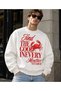 Crew Neck Sweatshirt Unisex 3 Thread Threaded 100% Cotton Basic Regular Fit Printed - 3