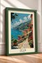 Stone Pathway Framed Painting on Sicilian Coast Italy Poster Living Room Kitchen Wall Decor Itp011 - 2