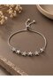 Silver Color Star Model Zircon Stone Women's Bracelet with Elevator Chain