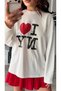 White I Love Ny Printed Basic Sweatshirt - 6