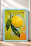 Lemon Written Brush Textured Lemon Framed Painting Italy Poster Living Room Kitchen Wall Decor Itp036 - 3