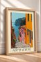 Porto Venere Street with Stairway Descending to the Sea Framed Painting Italy Poster Wall Decor Itp039 - 2
