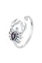 Inel argint reglabil scorpion