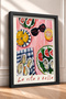 La Vita È Bella Pink Table Oyster Framed Painting Italy Poster Wall Decor Itp022 - 2