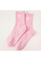 3 Pairs of Women's Non-Slip Silicone Sole Patterned Pilates and Yoga Socks - 3