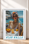 Ciao Bella Written Lemon Woman Portrait Framed Painting Italy Poster Wall Decor Itp017 - 3