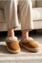 Women'S, Suede Textured, Fur Lined, Embroidery Detailed, Plush Detailed, Soft Sole House Slippers - 2
