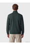 Ozmarka New Season Green Half Zipper Stand Collar Men's Sweatshirt - 5