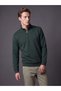 Ozmarka New Season Green Half Zipper Stand Collar Men's Sweatshirt