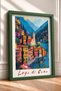 Lake Como Servili Coast and Campanile Framed Painting Italy Poster Wall Decor Itp034 - 2