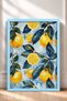 Light Blue Snowflakes Lemon Slices Framed Painting Italy Poster Living Room Kitchen Wall Decor Itp040 - 3