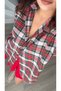 Red-green plaid pattern shirt - 5
