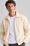 Men's Comfortable Beige Cardigan with Fleece Inside - 6