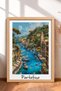 Portofino Sailboats on the Sea Framed Painting Italy Poster Living Room Kitchen Wall Decor Itp035