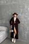 Women's Unlined Premium Cashmere Coat Long Belted Classic Collar Pocketed Autumn Winter Coat - 2