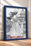 Ciao Bella Written Balcony Woman with Hat Framed Painting Italy Poster Wall Decor Itp020 - 2
