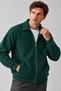 Men's Comfortable Dark Green Cardigan with Fleece Inside - 5