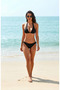 Women's Black Triangle Bikini Swimsuit Set with Halter Neck and Adjustable Panties – Comfortable - 4