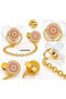 Baby Girl Luxury Design Royal Pink and White Stoned Evil Eye Beads Pacifier and Chain Set Gold Gold - 2