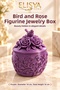 Bird and Rose Figured Jewelry Box Purple Decorative Jewelry Box