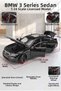 Bmw 3 Series Lci White 1/24 Diecast Metal Model Car with Lights and Sound, Working Wheels Steering - 4