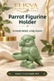 Decorative Ring Earring Plate with Parrot Figure Jewelry Organizer - 2