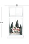 Christmas Decoration Lighted White Glass Snowman and Pine Trees in a Cage White-Green 18X33 Cm. - 4