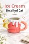 Set of 2 Mugs with Pink Cat Figures, 375 ml and 410 ml - 3